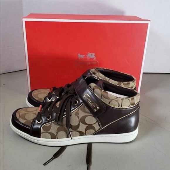 Coach Zany khaki/gold bootie size 11m - Picture 6 of 9